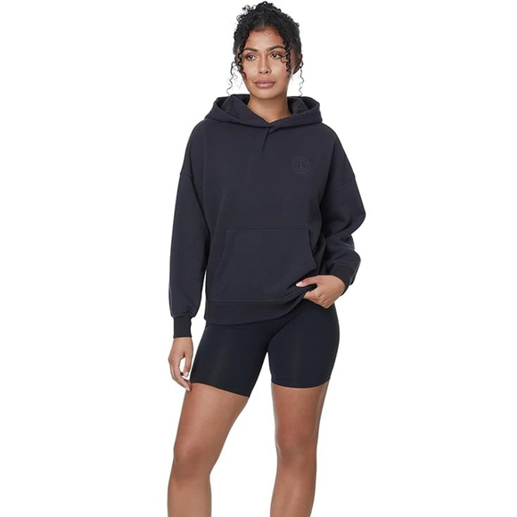 Spiritual Gangster Tops - Spiritual Gangster Monogram Embroidered Long Sleeve Hoodie Sweatshirt Medium